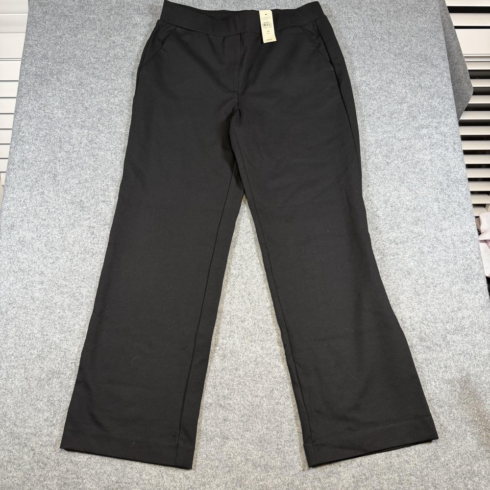 LOFT Pants Womens MP Black Twill Straight Leg Dress Work Trousers Petites